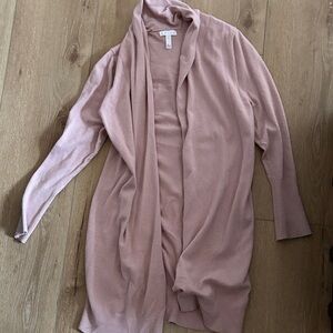 Leith Soft Pink Open Front Cardigan